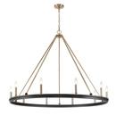 10-Light Chandelier Ceiling Light in Matte Black Modern Gold