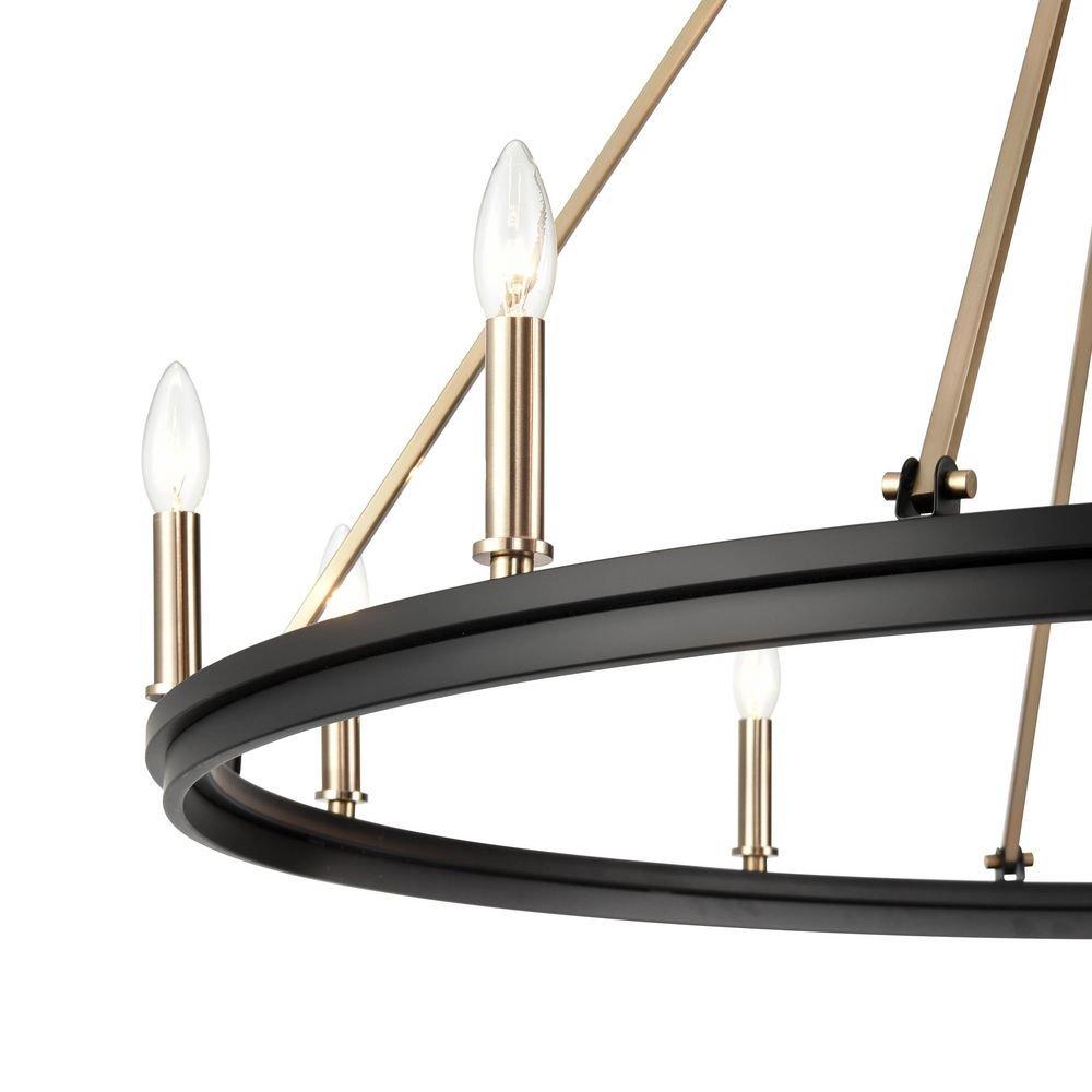 Millennium Lighting Matte Black 10-Light Chandelier Light Fixture 