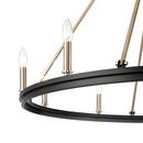 Millennium Lighting Matte Black/Modern Gold 10-Light Chandelier Ceiling Light 