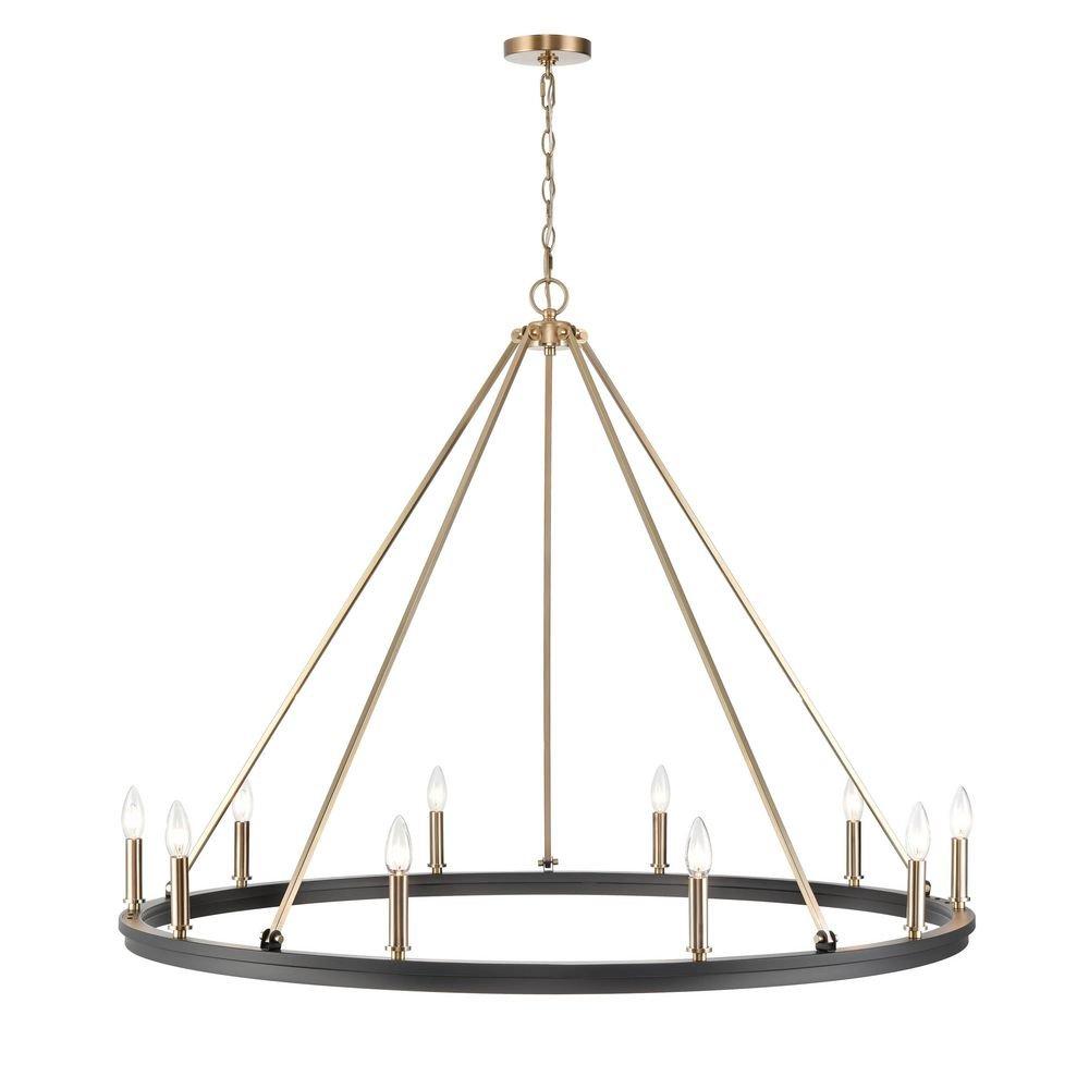 Millennium Lighting Matte Black 10-Light Chandelier Light Fixture 