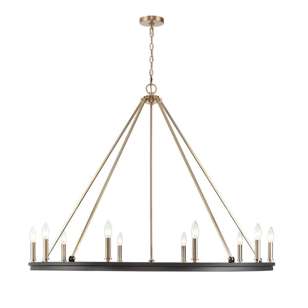 Millennium Lighting Matte Black 10-Light Chandelier Light Fixture 