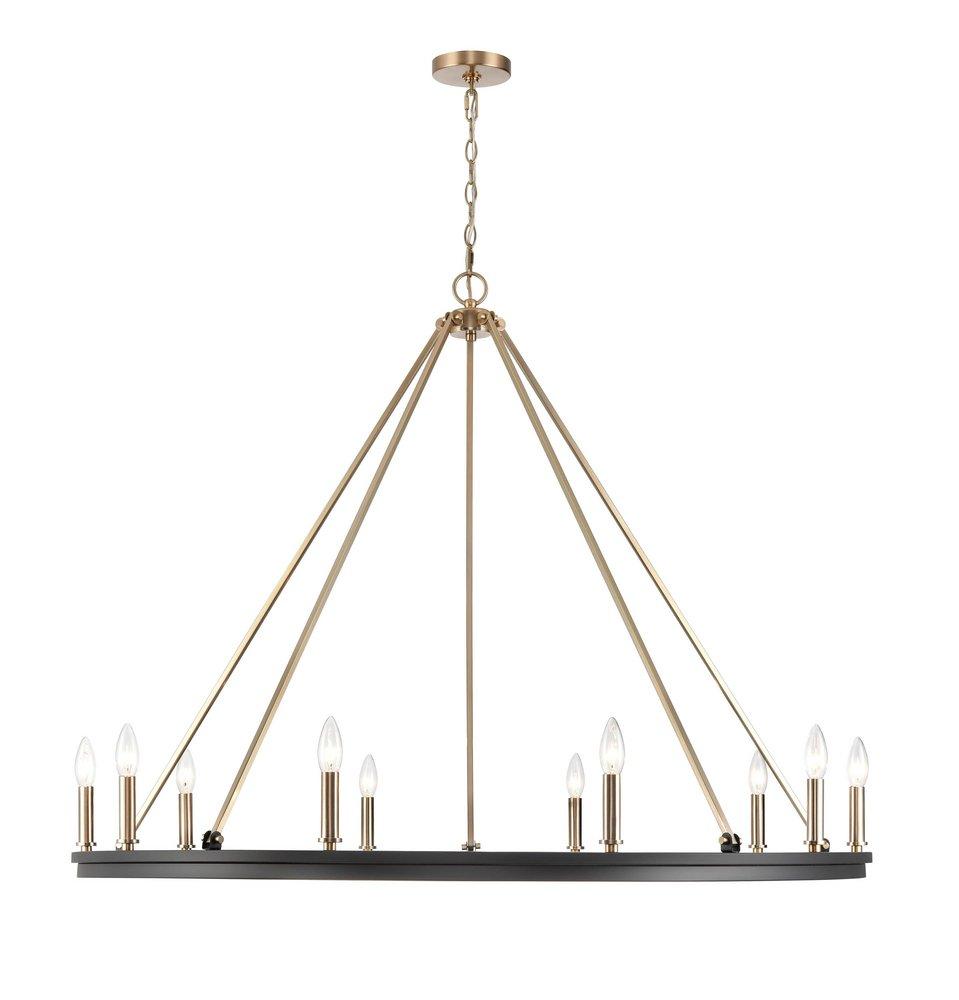 Millennium Lighting Matte Black 10-Light Chandelier Ceiling Light 