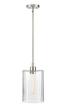 1-Light Pendant Light in Brushed Nickel 