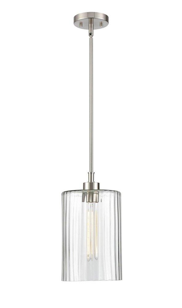 1-Light Pendant Light in Brushed Nickel 