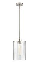 1-Light Pendant Light in Brushed Nickel 