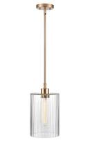 1-Light Pendant Light in Modern Gold 