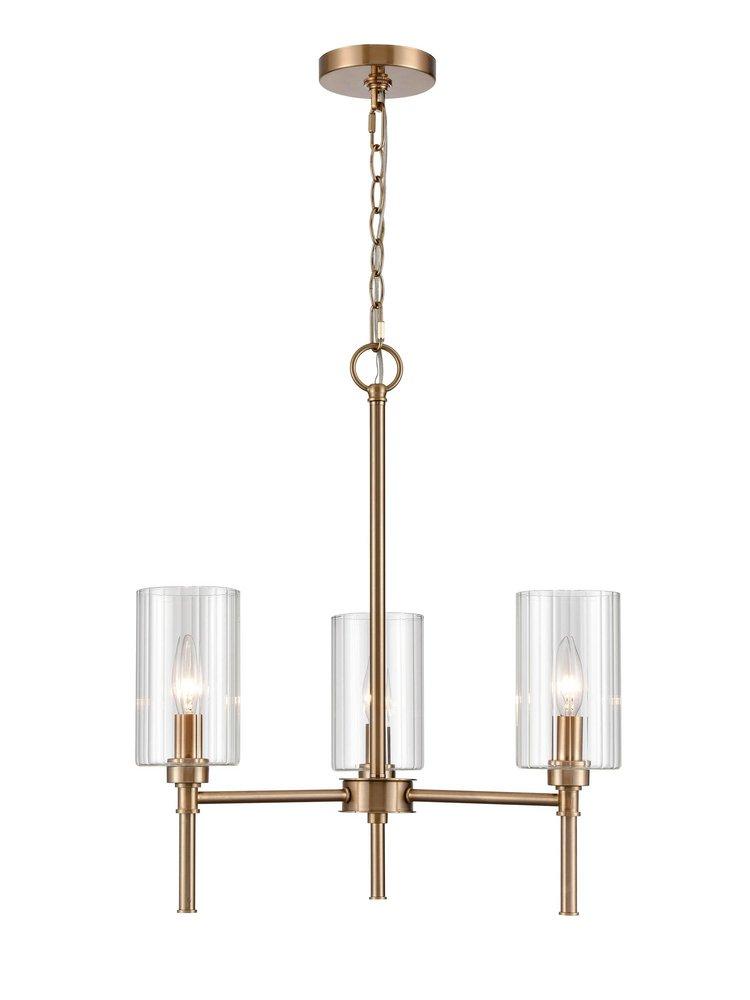 Millennium Lighting Modern Gold 3-Light Chandelier Ceiling Light 