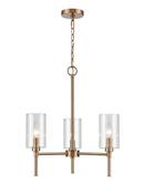 Millennium Lighting Modern Gold 3-Light Chandelier Ceiling Light 