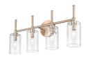4-Light Vanity Fixture in Modern Gold 