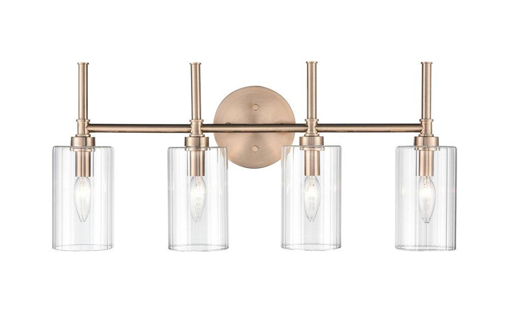 4-Light Vanity Fixture in Modern Gold 