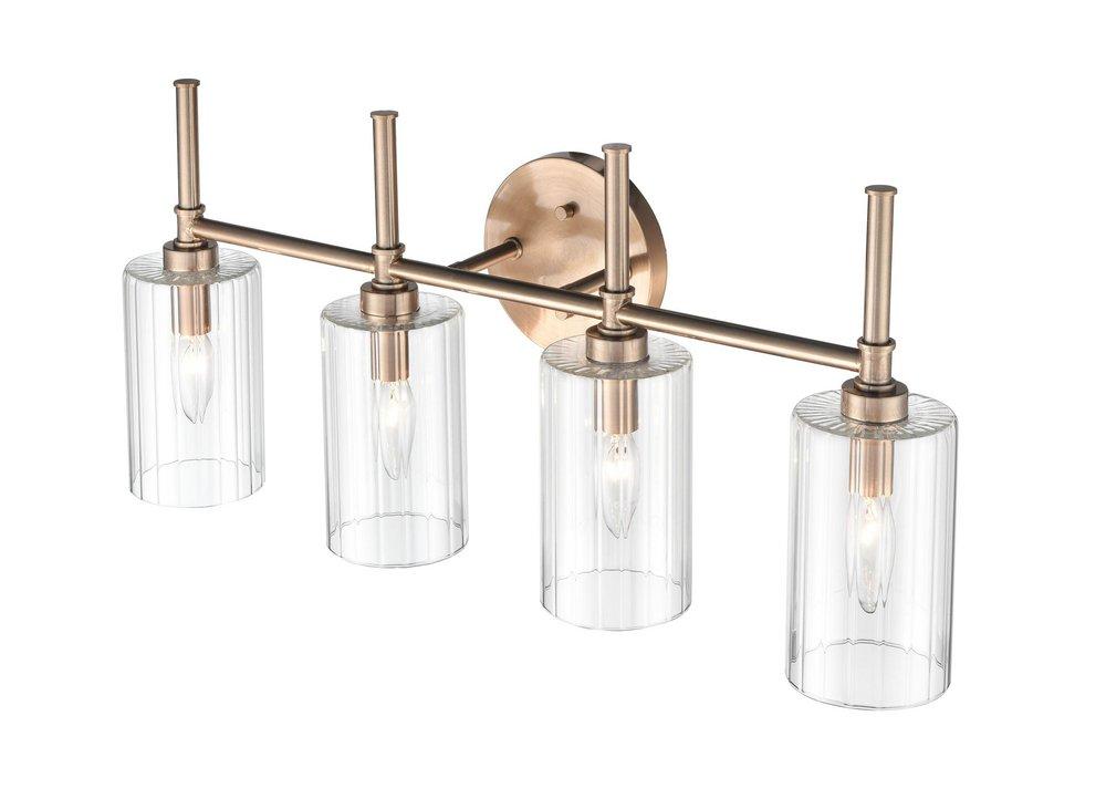 4-Light Vanity Fixture in Modern Gold 