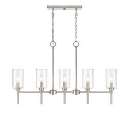 5-Light Chandelier Ceiling Light in Brushed Nickel