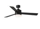 ERA 52" DIMMABLE LED INDOOR/OUTDOOR MIDNIGHT BLACK CEILING FAN WITH LIGHT KIT, REMOTE CONTROL AND MANUAL REVERSIBLE MOTOR 