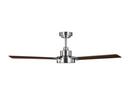 JOVIE 52" INDOOR/OUTDOOR BRUSHED STEEL CEILING FAN WITH WALL CONTROL AND MANUAL REVERSIBLE MOTOR 