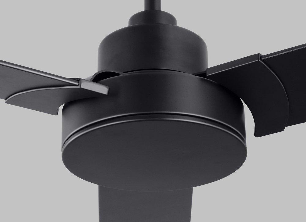 JOVIE 52" INDOOR/OUTDOOR MIDNIGHT BLACK CEILING FAN WITH WALL CONTROL AND MANUAL REVERSIBLE MOTOR 