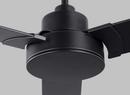 JOVIE 52" INDOOR/OUTDOOR MIDNIGHT BLACK CEILING FAN WITH WALL CONTROL AND MANUAL REVERSIBLE MOTOR 