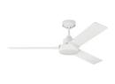 JOVIE 52" INDOOR/OUTDOOR MATTE WHITE CEILING FAN WITH WALL CONTROL AND MANUAL REVERSIBLE MOTOR 