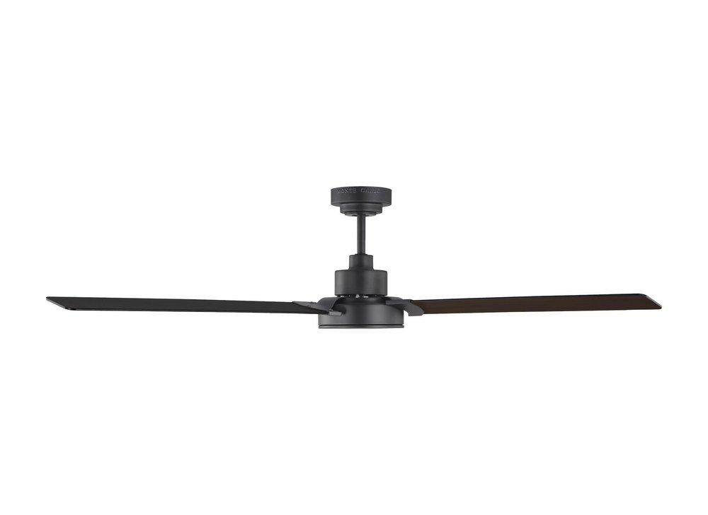 JOVIE 58" INDOOR/OUTDOOR MIDNIGHT BLACK CEILING FAN WITH HANDHELD / WALL MOUNTABLE REMOTE CONTROL AND REVERSIBLE MOTOR 