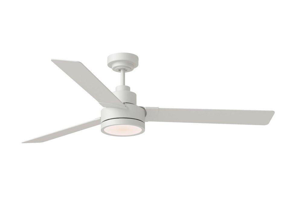 Visual Comfort & Co. Generation Lighting Matte White 58 in. 3-Blade Indoor or Outdoor Ceiling Fan 