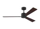 ROZZEN 52" INDOOR/OUTDOOR MIDNIGHT BLACK CEILING FAN WITH HANDHELD REMOTE CONTROL AND REVERSIBLE MOTOR 