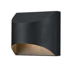 10W 1-Light 5-1/2 in. Outdoor Wall Sconce in Black