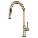 Single Handle Pull Down Kitchen Faucet in Brushed Gold