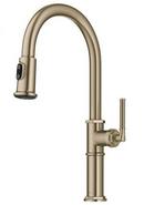 Single Handle Pull Down Kitchen Faucet in Brushed Gold
