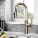 Kraus Spot Free Antique Champagne Bronze Single Handle Pull Down Kitchen Faucet 
