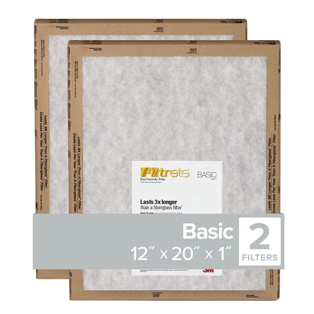 FILTRETE FLAT PANEL AIR FILTER FPL19-2PK-24 12 IN X 20 IN X 1 IN 30.4 CM X 50.8 CM X 2.5 CM 