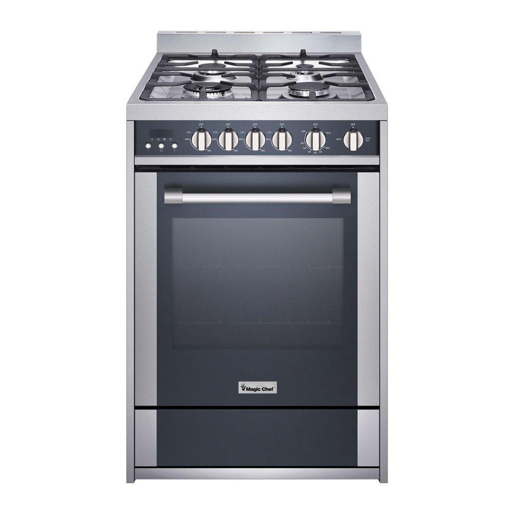 24 in. Freestanding Gas Range with Convection Oven 