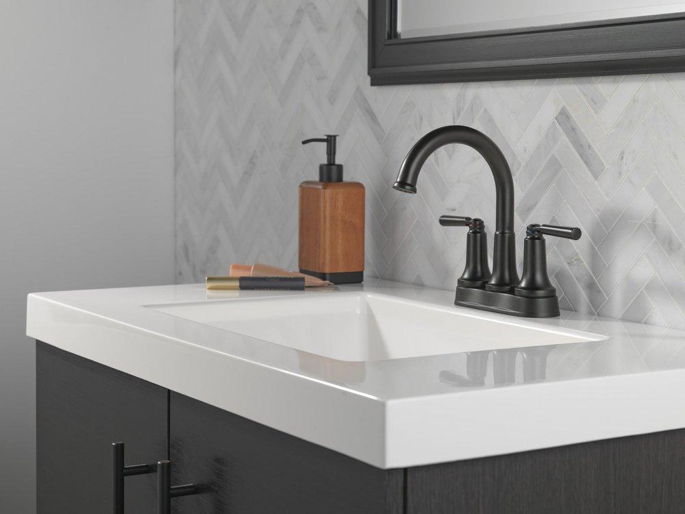 Two Handle Centerset Bathroom Sink Faucet 