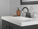 Two Handle Centerset Bathroom Sink Faucet in Matte Black 