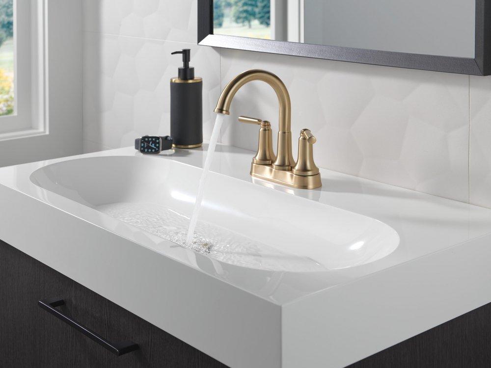 Two Handle Centerset Bathroom Sink Faucet in Brilliance&reg; Champagne Bronze 