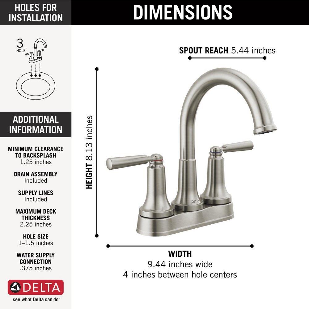 Two Handle Centerset Bathroom Sink Faucet 