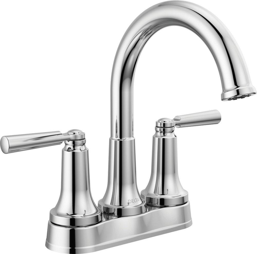 Delta Faucet Chrome Two Handle Centerset Bathroom Sink Faucet 