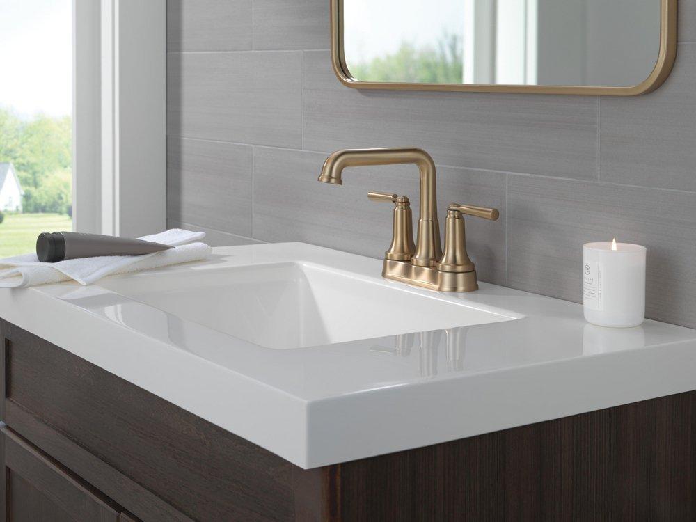 Two Handle Centerset Bathroom Sink Faucet in Brilliance&reg; Champagne Bronze 