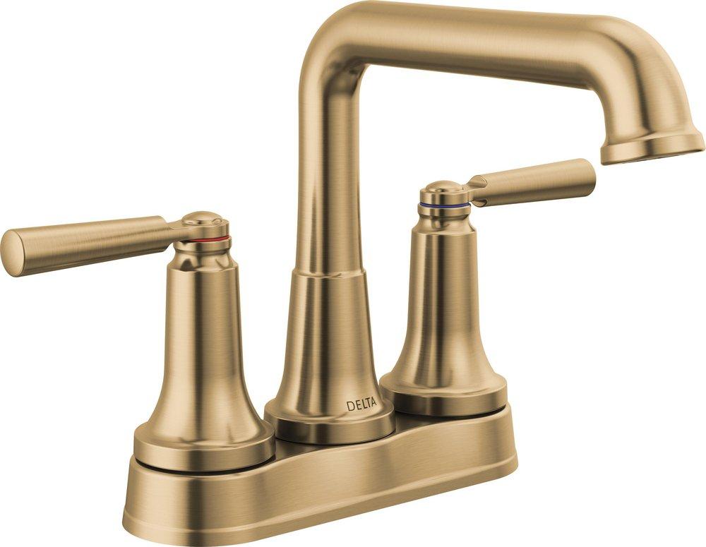 DELTA SAYLOR TWO HANDLE TRACT-PACK CENTERSET BATHROOM FAUCET 