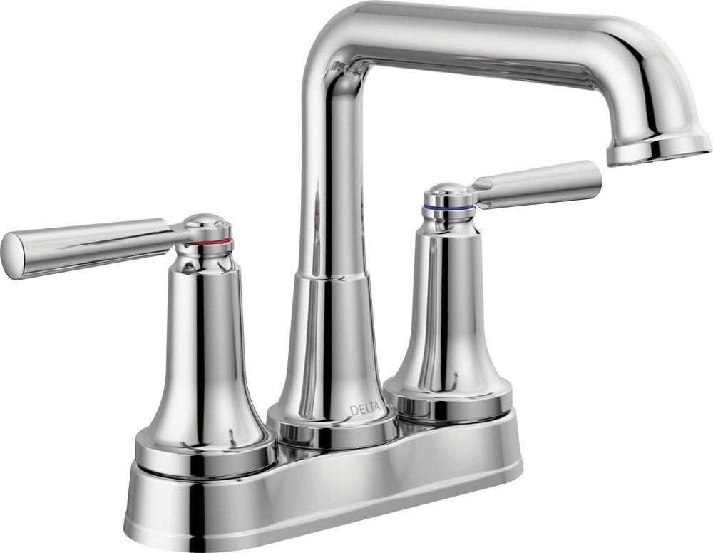 DELTA SAYLOR TWO HANDLE TRACT-PACK CENTERSET BATHROOM FAUCET 