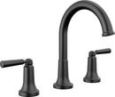Delta Faucet Matte Black Two Handle Widespread Bathroom Sink Faucet 