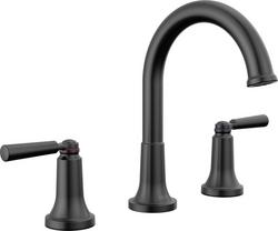 Two Handle Widespread Bathroom Sink Faucet in Matte Black
