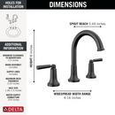 Delta Faucet Matte Black Two Handle Widespread Bathroom Sink Faucet 