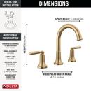 Delta Faucet Brilliance® Champagne Bronze Two Handle Widespread Bathroom Sink Faucet 