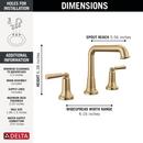Delta Faucet Brilliance Champagne Bronze Two Handle Widespread Bathroom Sink Faucet 