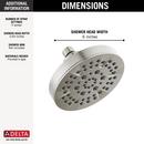 Delta Faucet Stainless Multi Function Full, Massage and Pause Showerhead 
