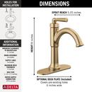 Delta Faucet Brilliance Champagne Bronze Single Handle Bathroom Sink Faucet 