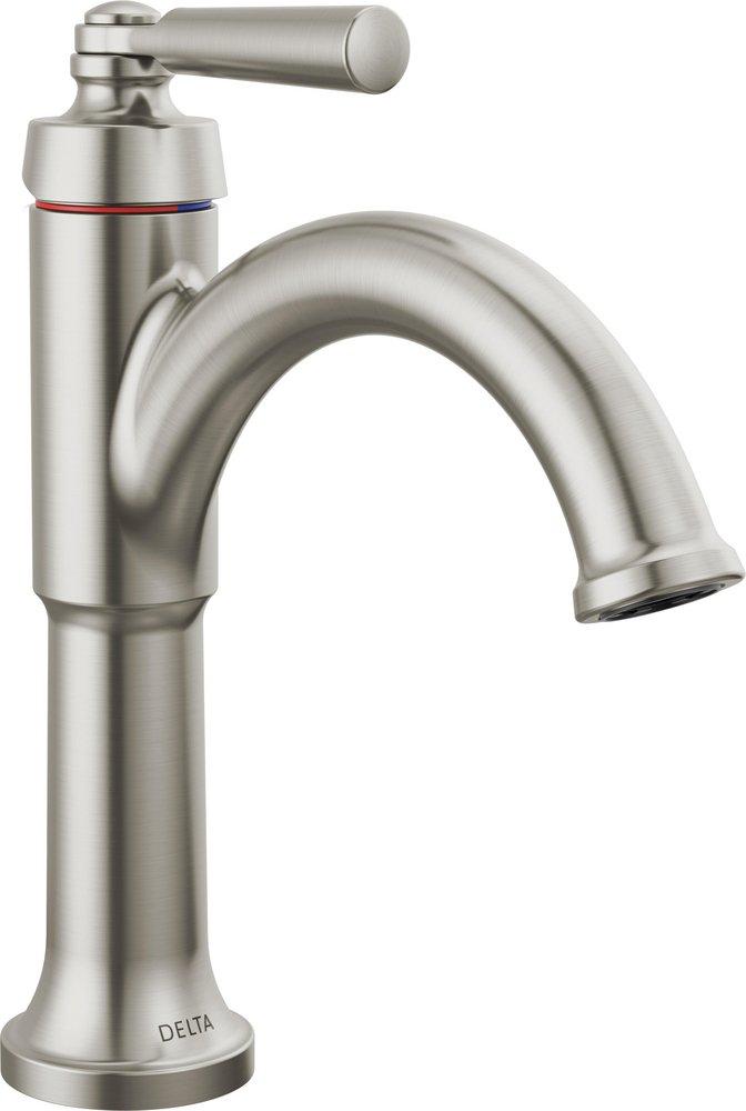 Delta Faucet Brilliance&reg; Stainless Single Handle Bathroom Sink Faucet 