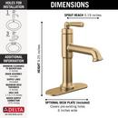 Delta Faucet Brilliance Champagne Bronze Single Handle Bathroom Sink Faucet 