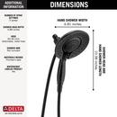 Delta Faucet Matte Black Multi Function Hand Shower 