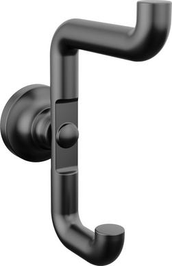 2-Hook Robe Hook in Matte Black