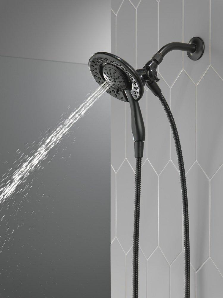 Delta Faucet Matte Black Multi Function Showerhead 